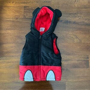 Disney Mickey Mouse Hooded Zipper Vest 3T
